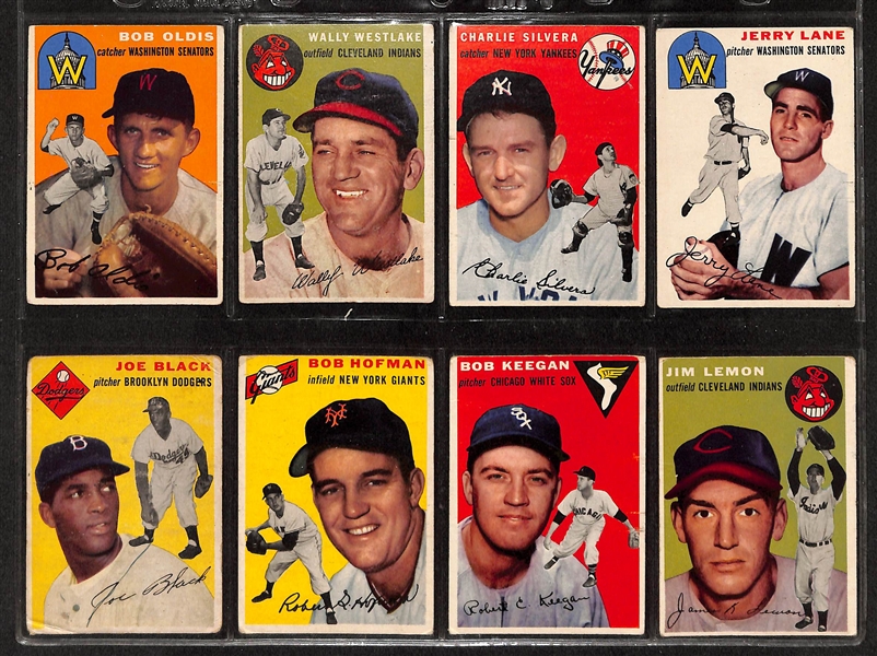 Lot Of 72 1954 Topps Baseball Cards w. Warren Spahn